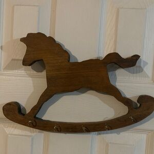 Wooden Rocking Horse Wall Decor
